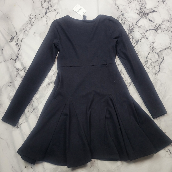 FOREVER 21 Black skater dress mini skirt length above knee size small NWT - Picture 7 of 14